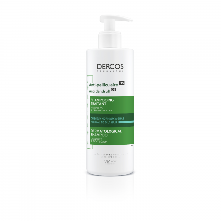 DERCOS TECHNIQUE CHAMPU ANTICASPA CABELLO GRASO 390 ML