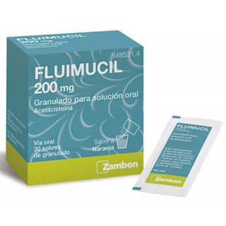 FLUIMUCIL 200 mg 30 SOBRES GRANULADO PARA SOLUCION ORAL