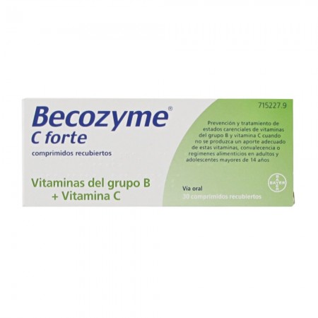 BECOZYME C FORTE 30 COMPRIMIDOS RECUBIERTOS
