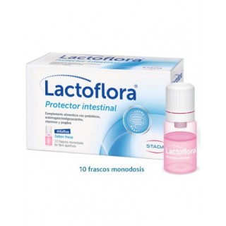 LACTOFLORA PROTECTOR INTESTINAL ADULTO 10 VIALES 7 ml SABOR FRESA