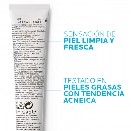 LA ROCHE POSAY EFFACLAR K (+) RENOVADOR CREMA 40 ML