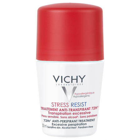 VICHY ANTITRANSPIRANTE STRESS RESIST BOLA INTENSIVO 72H 50ML (ROJO)