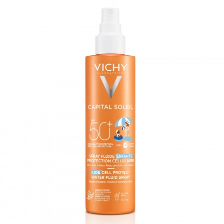Protector solar para niños en spray Vichy Capital Soleil Cell Protect SPF 50+ de 200 ml