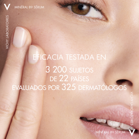 Eficacia probada de Vichy Minéral 89 testada bajo control dermatológico en miles de personas