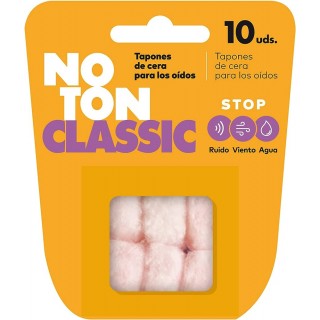 NOTON TAPONES OIDOS DE CERA CON ALGODON 10 UNIDADES