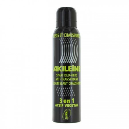 AKILEINE SPRAY PIES Y CALZADO 3 EN 1 NEGRO 150 ML