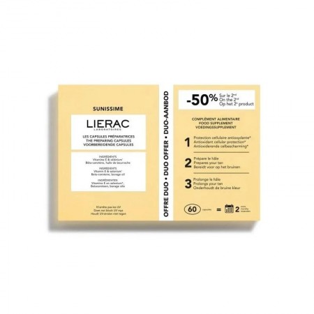 LIERAC SUNISSIME DUPLO CAPSULAS PREPARADORAS 30 + 30 CAPSULAS