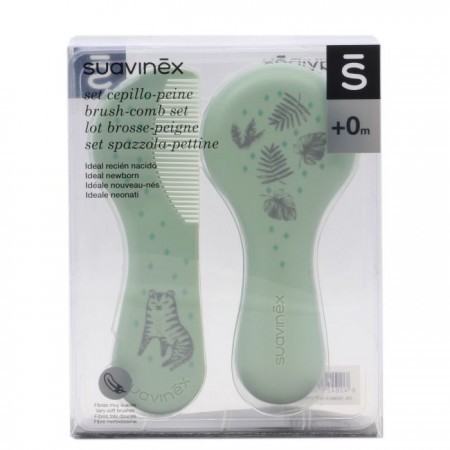 SUAVINEX KIT INFANTIL  CEPILLO Y PEINE SOFT VERDE MENTA