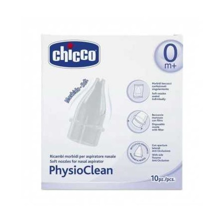 CHICCO PHYSIO CLEAN ASPIRADOR NASAL RECAMBIOS 10 UNIDADES