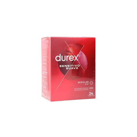 DUREX SENSITIVO SUAVE REGULAR FIT 24 PRESERVATIVOS