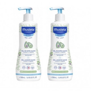 MUSTELA DUPLO GEL DERMOLIMPIADOR SUAVE 2 X 500 ML