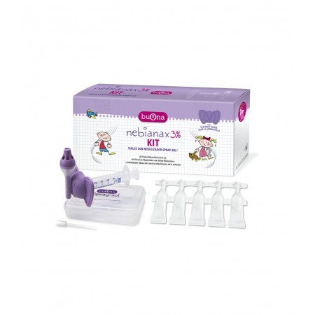 NEBIANAX 3% KIT 20 VIALES X 5 ML + SPRAY-SOL NEBULIZACION