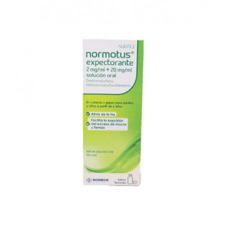 NORMOTUS EXPECTORANTE 2 MG/ML + 20 MG/ML SOLUCION ORAL 200 ML
