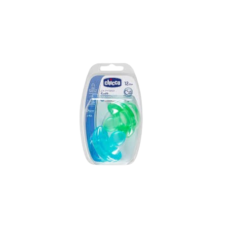 CHUPETE SILICONA CHICCO PHYSIO SOFT TODOGOMA 12+ M NIÑA 2 CHUPETES
