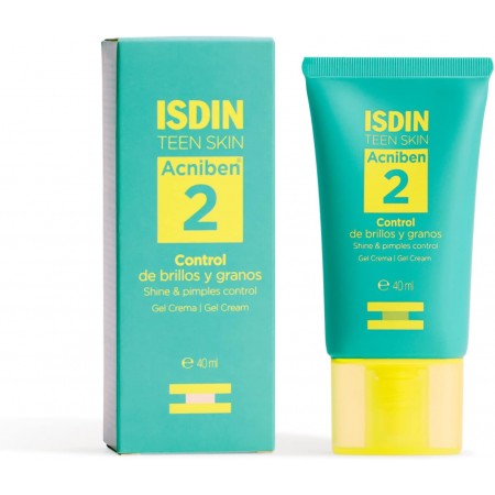 ISDIN TEEN SKIN ACNIBEN 2 CONTROL BRILLOS Y GRANOS GEL CREMA 40 ML