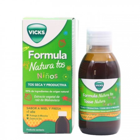 FORMULA NATURA TOS NIÑOS 140 ML SABOR MIEL Y FRESA