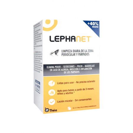 LEPHANET TOALLITAS OFTALMICAS 30 + 12 TOALLITAS GRATIS