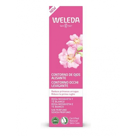 WELEDA CONTORNO DE OJOS ALISANTE ROSA MOSQUETA Y TE BLANCO 12 ML