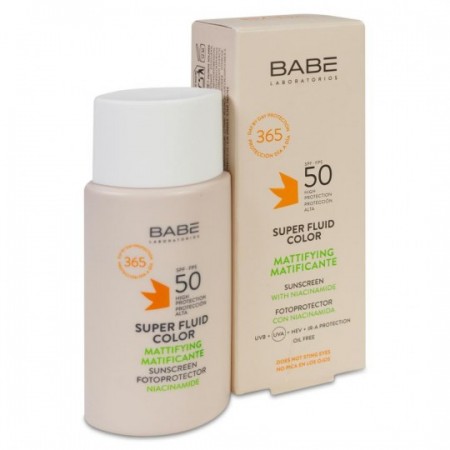 BABE SUPER FLUID COLOR MATIFICANTE FPS 50 1 ENVASE 50 ML