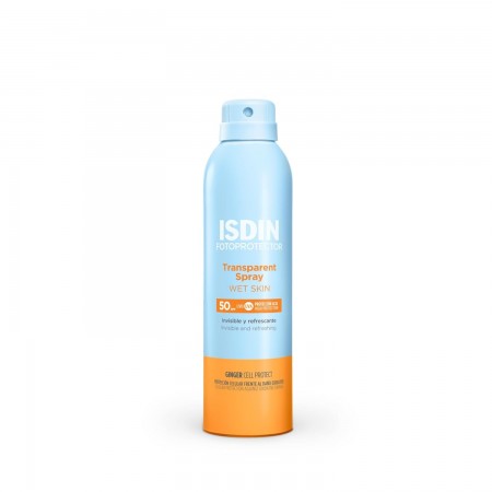 FOTOPROTECTOR ISDIN SPF50 SPRAY TRANSPARENT WET SKIN 250 ML
