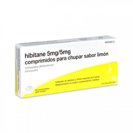 HIBITANE 5/5 MG 20 COMPRIMIDOS PARA CHUPAR LIMON