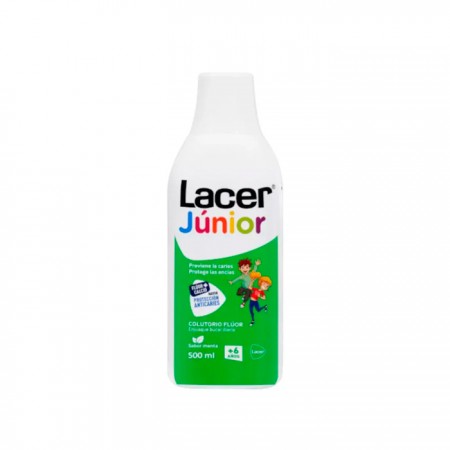 LACER COLUTORIO JUNIOR FLUOR DIARIO 0,05 % MENTA 500 ML