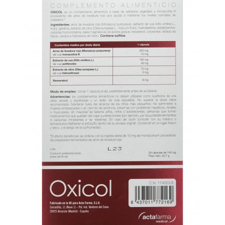 OXICOL 28 CAPSULAS