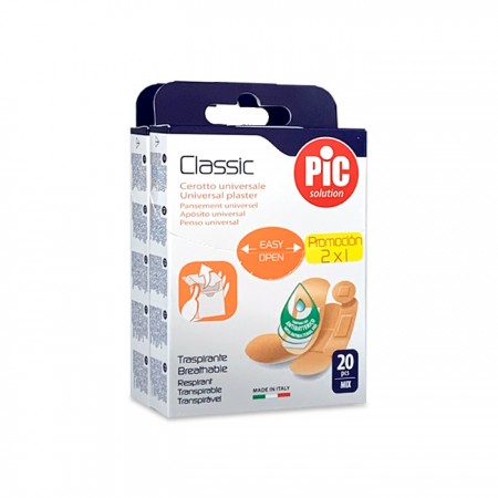 PIC CLASSIC DUPLO CON BACTERICIDA SURTIDO 20 APOSITOS ADHESIVOS