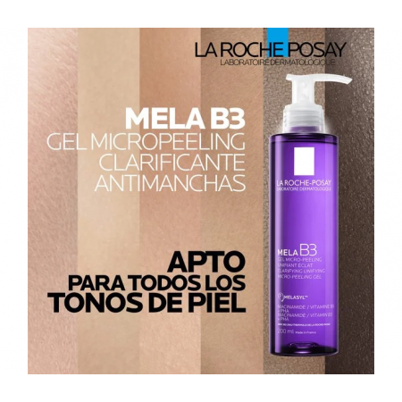 Gel exfoliante antimanchas Mela B3 apto para la renovación celular en todos los tonos de piel