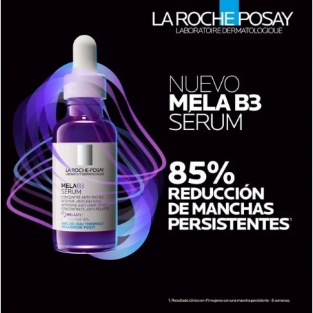LA ROCHE POSAY PACK MELA B3 SERUM 30ML + MELA B3 GEL LIMPIADOR 200ML NECESER MORADO