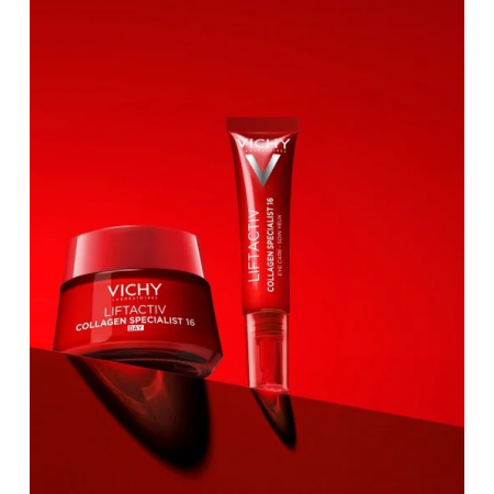 Rutina diaria rejuvenecedora Vichy con crema facial y tratamiento para el contorno de ojos