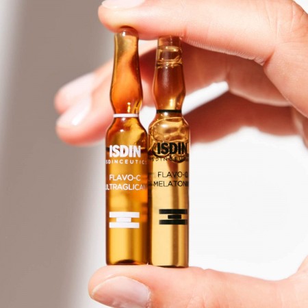 ISDINCEUTICS FLAVO-C ULTRAGLICAN SERUM 10 AMPOLLAS + FLAVO C MELATONIN SERUM 10 AMPOLLAS