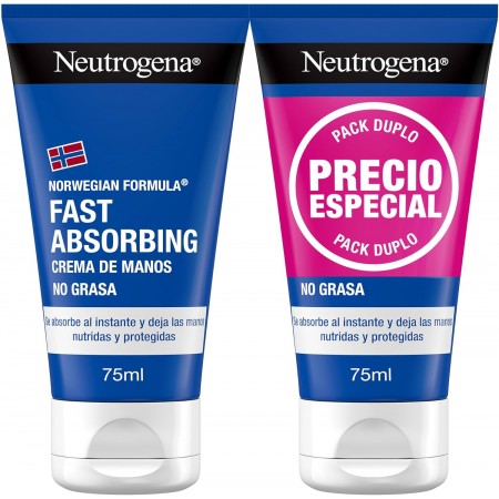 NEUTROGENA DUPLO CREMA DE MANOS RAPIDA ABSORCION 2X75 ML