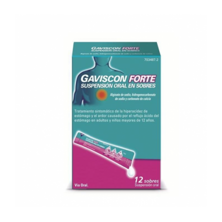 GAVISCON FORTE 12 SOBRES SUSPENSION ORAL 10 ML