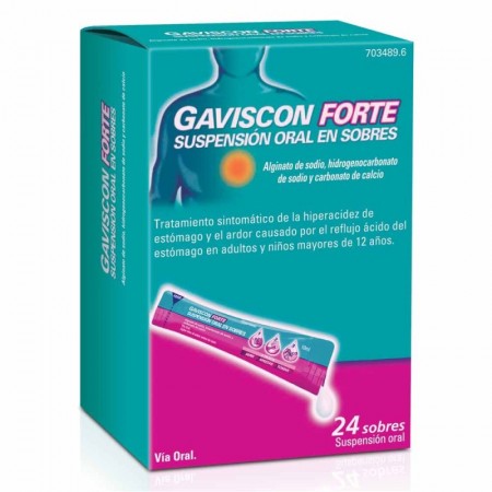 GAVISCON FORTE 24 SOBRES SUSPENSION ORAL 10 ML