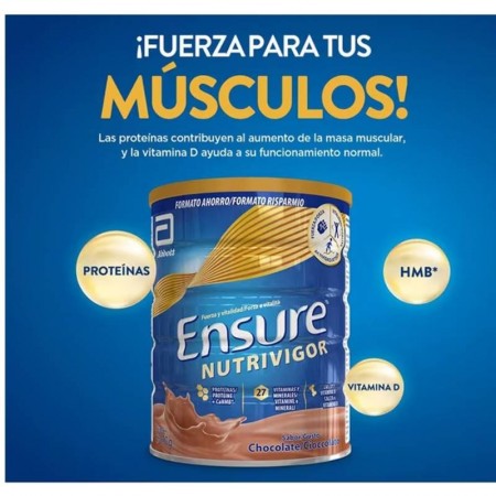 ENSURE NUTRIVIGOR PACK AHORRO LATA CHOCOLATE 850G + LATA 400G