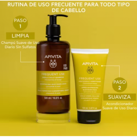APIVITA PACK  USO DIARIO CHAMPU DE CAMOMILA 250ML + ACONDICIONADOR DE CAMOMILA 150ML
