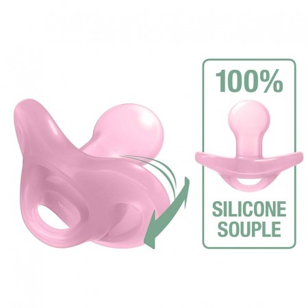 NUK CHUPETE SILICONA SENSITIVE SILICONA 6-18 MESES 2 CHUPETES