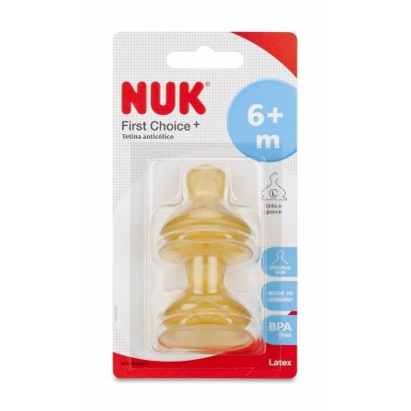 NUK TETINA DE LATEX FIRST CHOICE ALIMENTO TALLA 2 FLUJO L 2 TETINAS