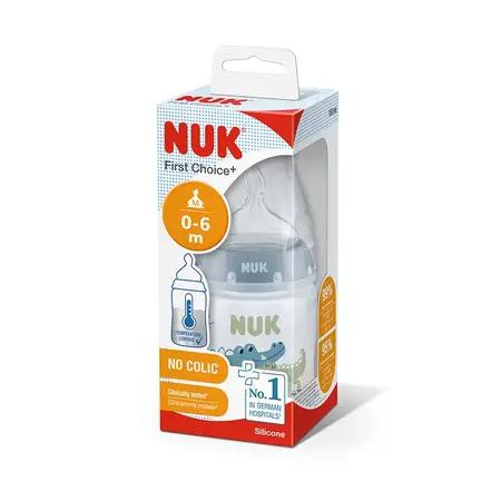 NUK BIBERON SILICONA TALLA M 0-6 MESES 150 ML