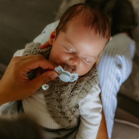 FRIGG PACK 4 CHUPETES SILICONA Y LATEX TALLA 1 0-6 MESES POWDER BLUE