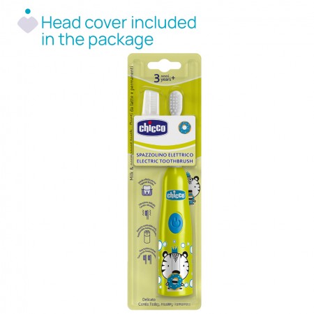 CHICCO CEPILLO DENTAL ELECTRICO INFANTIL TIGRE VERDE +3AÑOS