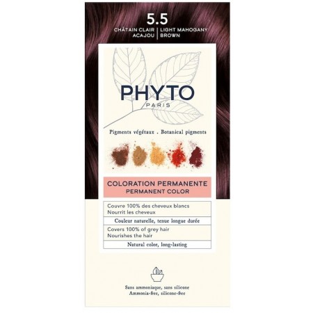 PHYTO COLOR TINTE 5.5 CASTAÑO CLARO CAOBA