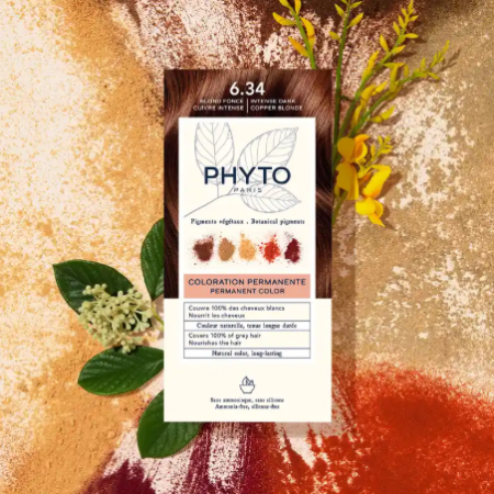 PHYTO COLOR TINTE 6.34 RUBIO OSCURO DORADO