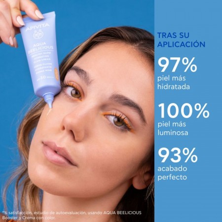 APIVITA AQUA BEELICIOUS SPF30 CREMA FLUIDA ILUMINADORA HIDRATANTE CON COLOR 40 ML