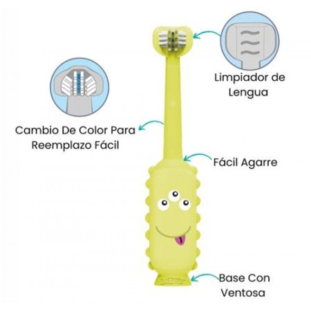 DR BROWN´S CEPILLO DENTAL INFANTIL DE MONSTRUO VERDE 1-4 AÑOS