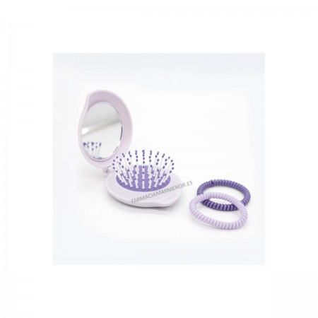 BETER CEPILLO REDONDO DE VIAJE CON ESPEJO + COLETERO