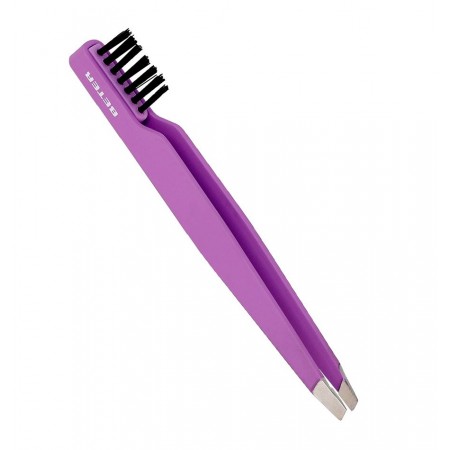 BETER PINZA DE DEPILAR DE PUNTA OBLICUA CON CEPILLO