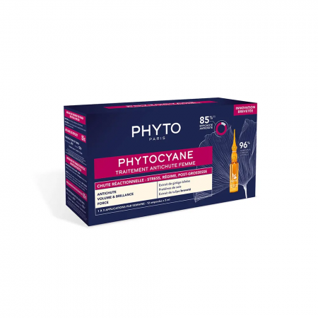 PHYTOCYANE ANTICAIDA REACCIONAL MUJER 12 AMPOLLAS 5ML (2 MESES)