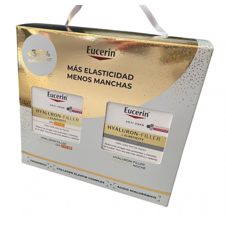 EUCERIN PACK ELASTICIDAD Y MANCHAS HYALURON FILLER CREMA DIA FPS30 50ML + CREMA NOCHE 50ML